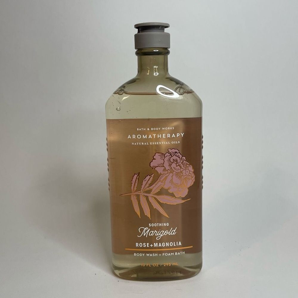 BBW Aromatherapy Marigold Body Wash + Foam Bath 10 oz NEW